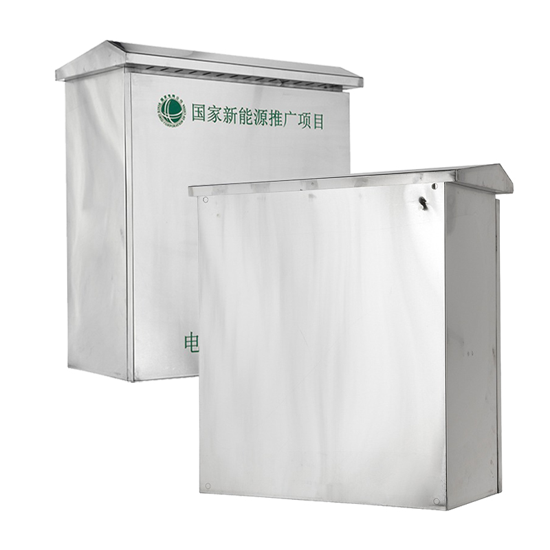 صندوق شاحن EV من الفولاذ المقاوم للصدأ مع فتحات للفتح