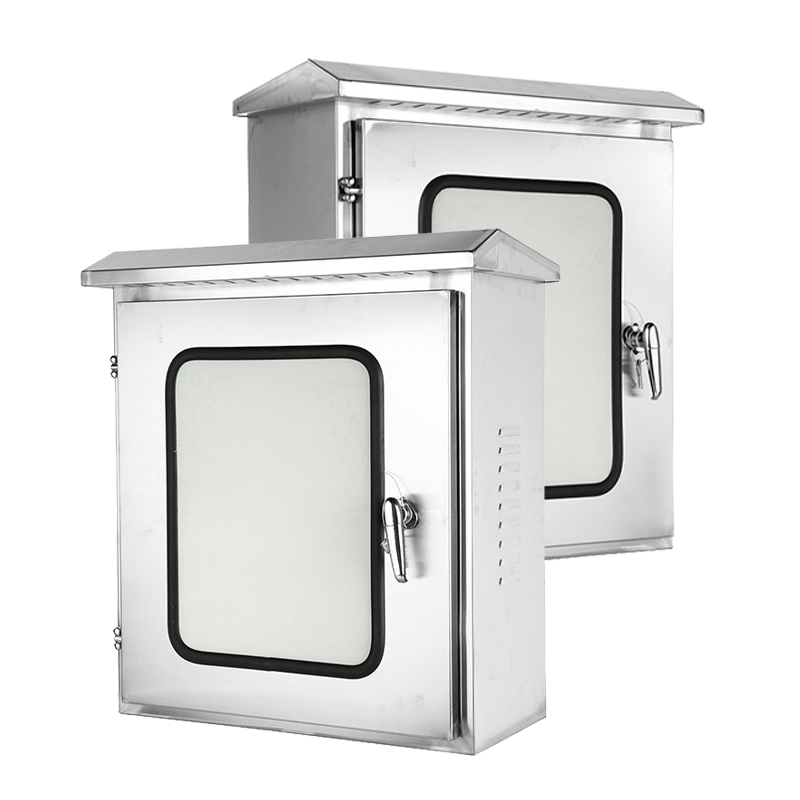 خزانة توزيع من الفولاذ المقاوم للصدأ ذات بابين