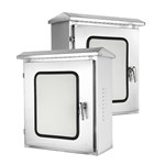 خزانة توزيع من الفولاذ المقاوم للصدأ ذات بابين