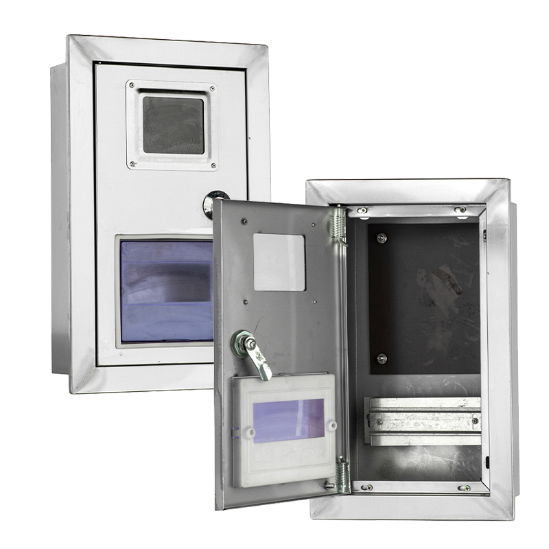 صندوق توصيل حائطي من الفولاذ المقاوم للصدأ للعداد