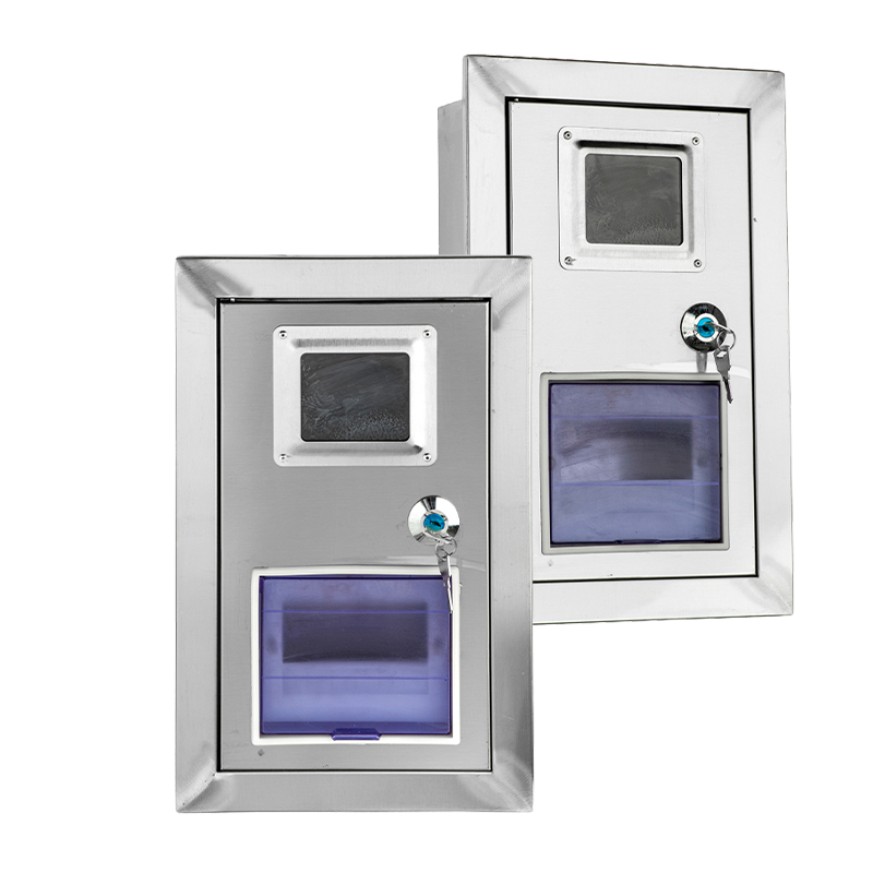 حاوية من الفولاذ المقاوم للصدأ داخل الحائط لعداد الكهرباء