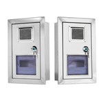 صندوق عداد حائطي من الفولاذ المقاوم للصدأ مع نافذة