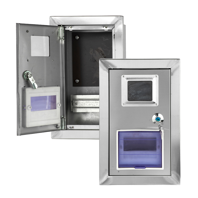 صندوق عداد خارجي من الفولاذ المقاوم للصدأ مثبت في الحائط